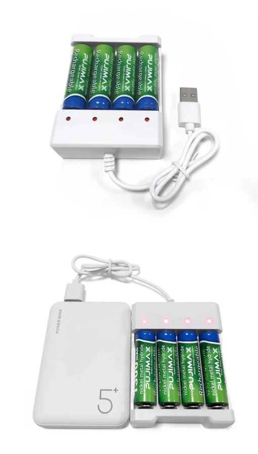 PUJIMAX Battery Charger USB Plug Fast Charging Smart Charge Station For Nimh Nicd AAA/AA Rechargeable Battery Portable Chargers - Image 7