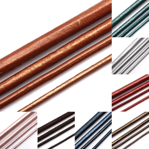OlingArt 1.5/2.0/3.0/4.0MM 2M Round Genuine Leather Cord/Wire DIY Women Charm Earrings Bracelet Necklace Jewelry Making - Image 5