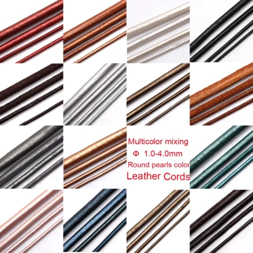 OlingArt 1.5/2.0/3.0/4.0MM 2M Round Genuine Leather Cord/Wire DIY Women Charm Earrings Bracelet Necklace Jewelry Making - Image 9