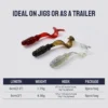 NOEBY 8pcs 60mm 80mm Silicone Fishing Lure Grub Spinner Artificial Soft Lure Bass Wobblers Carp Fishing Tackle Soft Bait