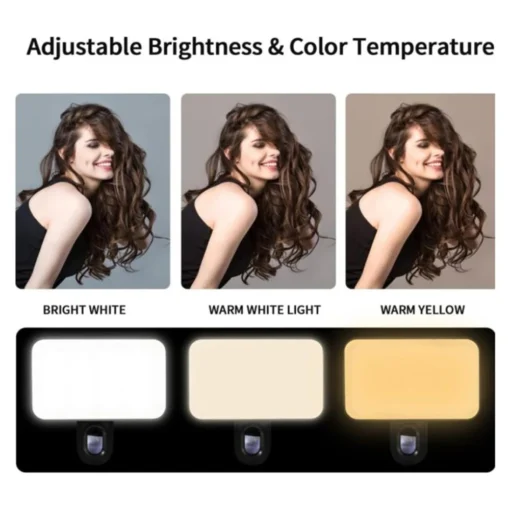 New Mini Selfie Fill Light Rechargeable 3 Modes Adjustable Brightness Portable Clip On For Phone Laptop Tablet Meeting Make Up - Image 4