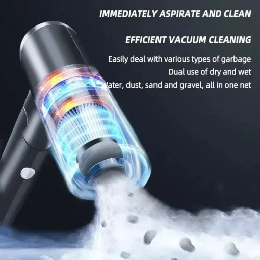 Portable Wireless Car Vacuum Cleaner Wireless Vacuum Cleaner Dual Use for Home and Car 120W High Power Powerful Vacuum Cleaner - Image 2