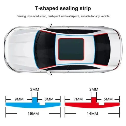 Car Seals Edge Sealing Strips Rubber Auto Roof Windshield Car Sealant Protector Strip Window Seals Noise Insulation Soundproof - Image 5