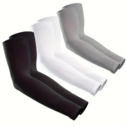 3 Pairs Unisex Sun Protection Arm Sleeves Breathable Cooling Arm Covers For Outdoor Activities Cycling Running Mountaineering - Image 5