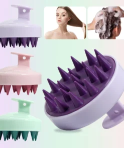 Silicone Shampoo Scalp Hair Massager Head Body Scalp Massage Brush Scalp Massage Brush Comb Magic Handle Brush Spa Massage Brush