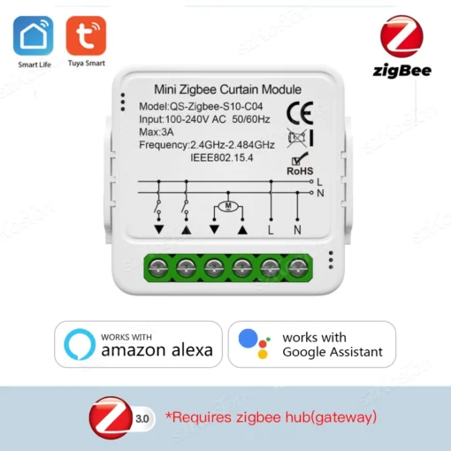 Tuya WiFi Zigbee Smart Curtain Switch Module for Roller Blinds Shutter Motor APP Control Works with Alexa Google Home Smart Life - Image 7