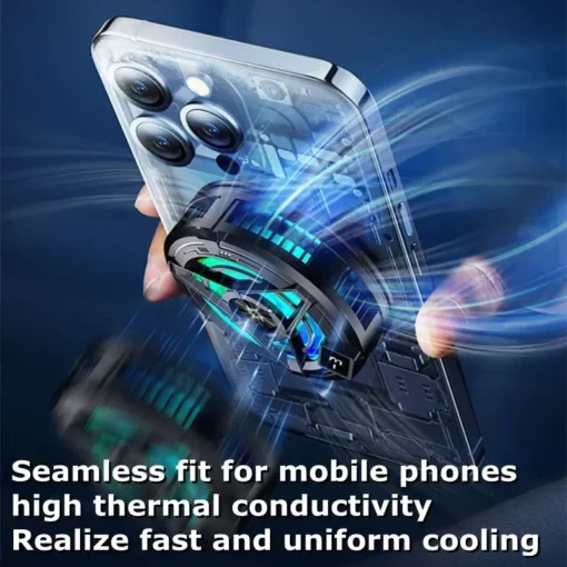 SL17 Magnetic Phones Cooler Back-Clip 2 in 1 Game Cooler Semiconductor Fast Phone Cooling Fan for IOS Android Phone - Image 7