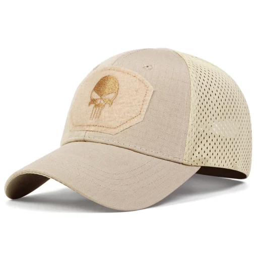 Unisex Skull Embroidered Top with Patch Breathable Baseball Caps Spring and Autumn Outdoor Adjustable Casual Hat Sunscreen Hat - Image 7