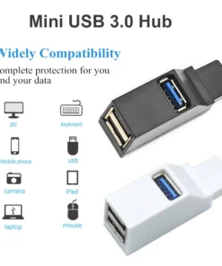 USB 3.0 HUB Adapter Extender Mini Splitter Box 1 to 3 Ports High Speed USB 2.0 For PC Laptop U Disk Card Reader