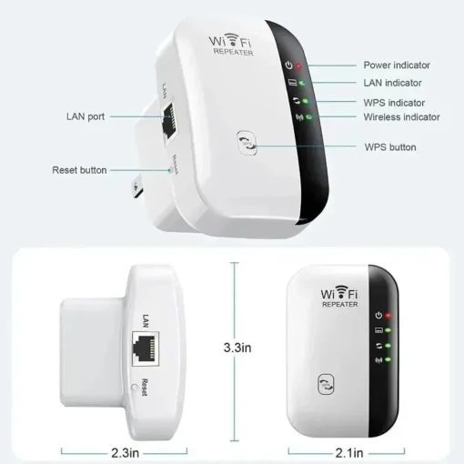 Wireless Signal Booster Wifi Extender Small Steamed Bun Network Repeater Ap Broadband Home Router Signal Amplification Extension - Image 6