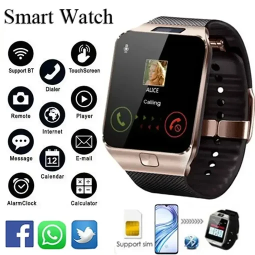 Digital Touch Screen Smart Watch DZ09 Bracelet Camera Bluetooth WristWatch SIM Card Smartwatch Phone Watch Reloj Mujer - Image 8