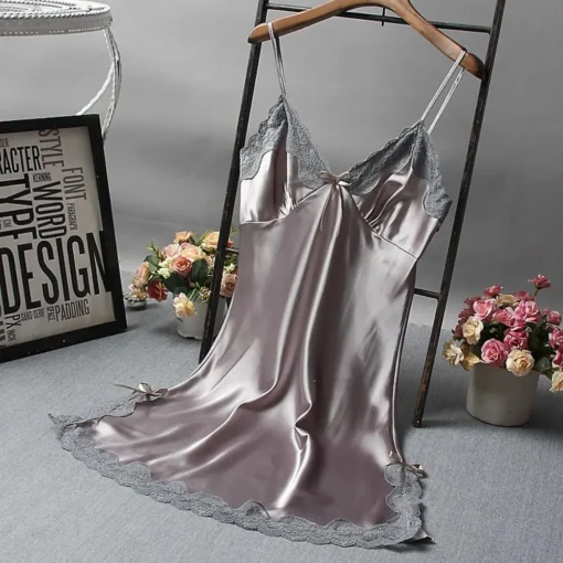Sexy Lace Patchwork Camisola Lingerie Nighty Wedding Dress Sleep Wear Nightdress Clothes Women's Nightgowns Sexy Nightwear - Image 5