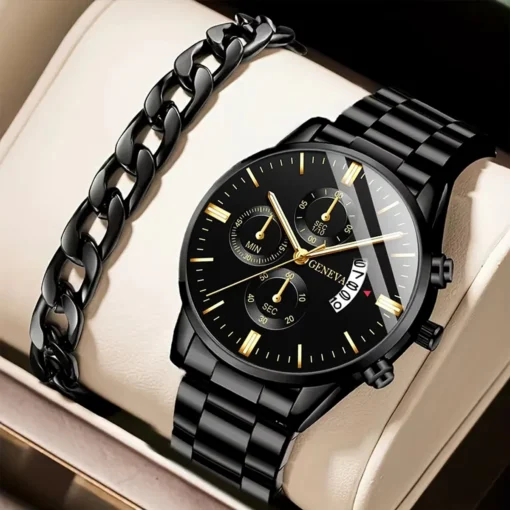 Fashion Men Stainless Steel Watch Luxury Calendar Quartz Wrist Watch Mens Business Watches for Man Clock Montre Homme - Image 18