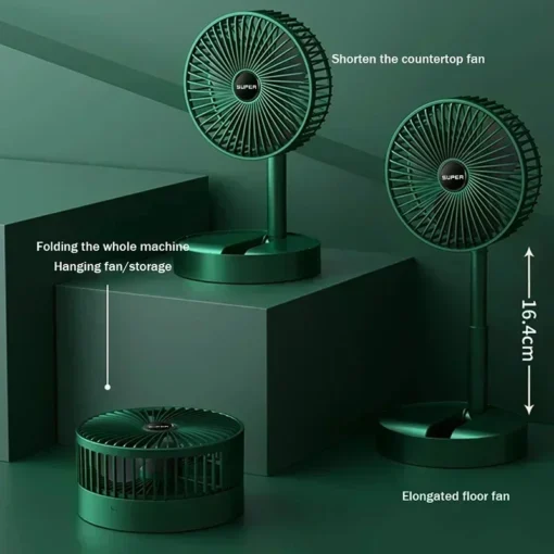 Desktop fan charging model, long endurance USB foldable mini retractable fan, dormitory portable desktop electric fan - Image 5