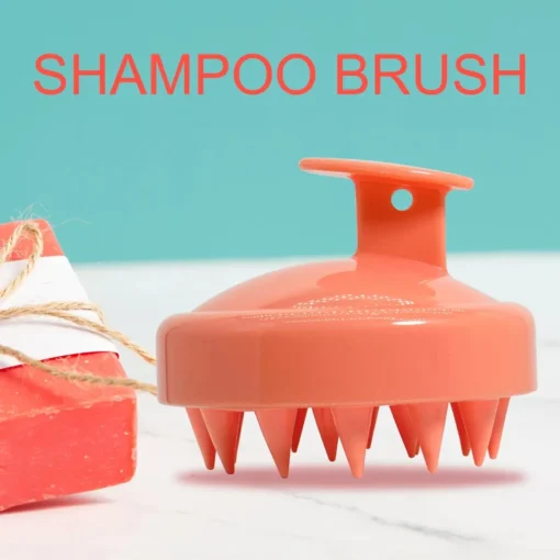 Silicone Shampoo Scalp Hair Massager Head Body Scalp Massage Brush Scalp Massage Brush Comb Magic Handle Brush Spa Massage Brush - Image 3
