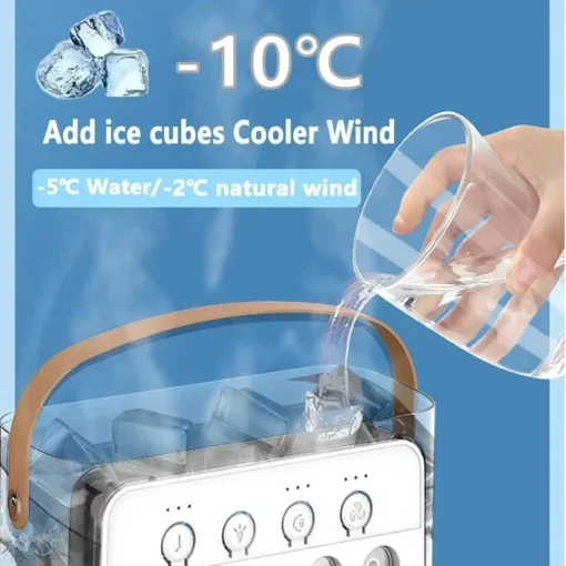 Portable humidifier fan three in one, mini USB air conditioning fan, LED night light, water mist, home fun air cooler humidifier - Image 7