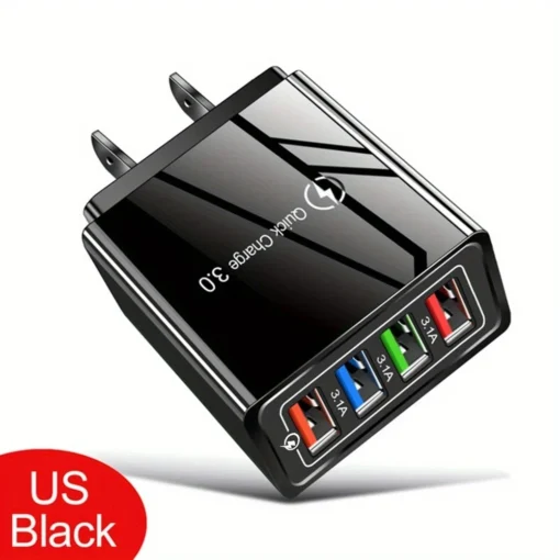 EU US Plug 3A USB Charger Multi Port 4 USB Quick Charge 3.0 For Phone Adapter Tablet Portable Wall Charger Fast Charger For Poco - Image 10