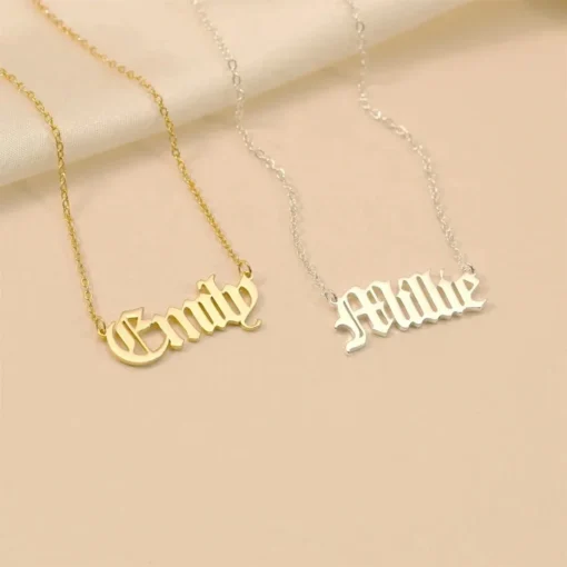 Personalised Name Necklace Custom Stainless Steel Name Jewelry Birthday Gift for her Bridesmaid Mother's Day Gifts - Image 5