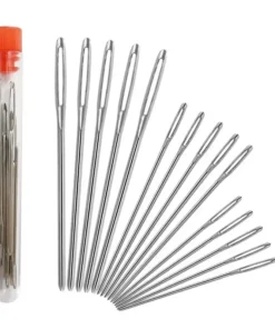 12PCS Side Holes Blind Needles Sewing Stainless Steel Elderly Needle for Sewing Household DIY Jewerly Beading Threading Needles