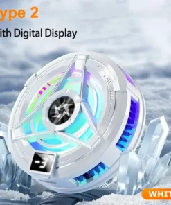 SL17 Magnetic Phones Cooler Back-Clip 2 in 1 Game Cooler Semiconductor Fast Phone Cooling Fan for IOS Android Phone