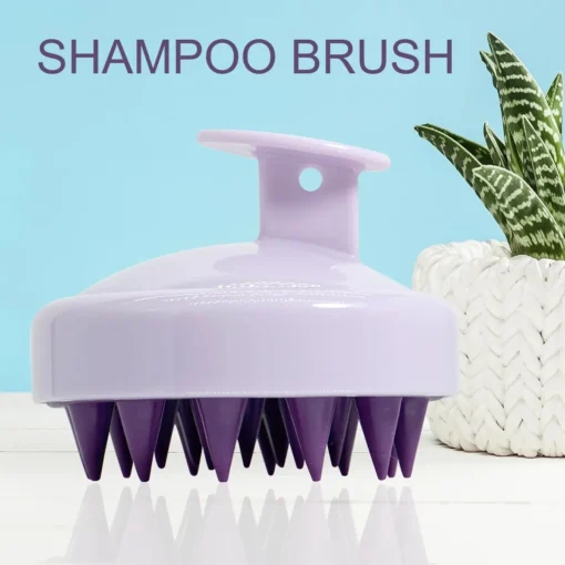 Silicone Shampoo Scalp Hair Massager Head Body Scalp Massage Brush Scalp Massage Brush Comb Magic Handle Brush Spa Massage Brush - Image 2