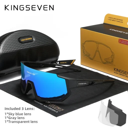 KINGSEVEN New Cycling Sunglasses Men Sports Women Mtb Bicycle Glasses UV400 Polarized Fishing Protection Eyewear Outdoor - Image 4