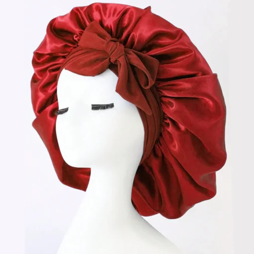 Satin Bonnet Silk Bonnet Adjustable Bonne For Sleeping Hair Bonnet With Tie Band Bonnets For Women Men - Image 17