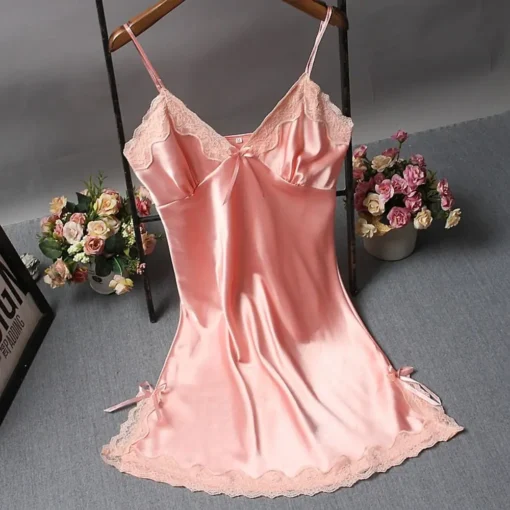 Sexy Lace Patchwork Camisola Lingerie Nighty Wedding Dress Sleep Wear Nightdress Clothes Women's Nightgowns Sexy Nightwear - Image 2