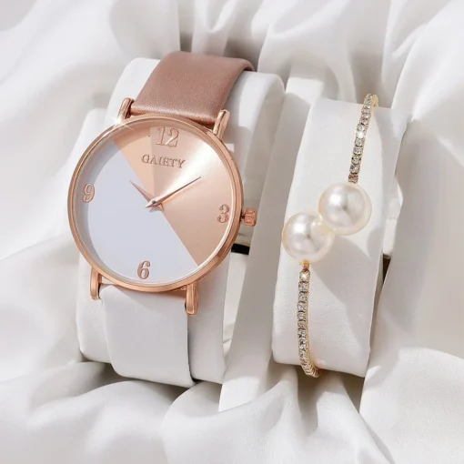 Women Watch Set Luxury Fashion Colourful PU Leather Strap Ladies Quartz Wristwatch Alloy Bracelet For Ladies Gift - Image 7