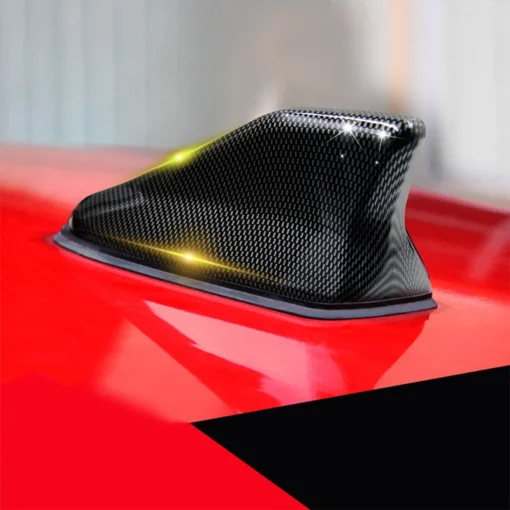 Universal Carbon Fiber Look Car Roof Top Mount Shark Fin Aerial Antenna Toppers Auto Radio AM FM Antenna Signal Amplifier Aerial - Image 13