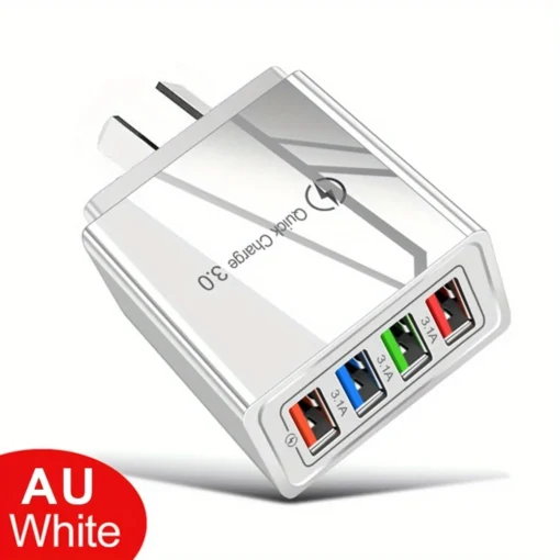 EU US Plug 3A USB Charger Multi Port 4 USB Quick Charge 3.0 For Phone Adapter Tablet Portable Wall Charger Fast Charger For Poco - Image 3