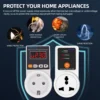 Voltage Protector Socket AC 220V Adjustable and Fixed 16A Voltage Protector Socket Voltage Safety Refrigerator