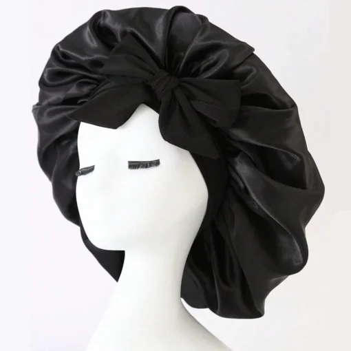 Satin Bonnet Silk Bonnet Adjustable Bonne For Sleeping Hair Bonnet With Tie Band Bonnets For Women Men - Image 6