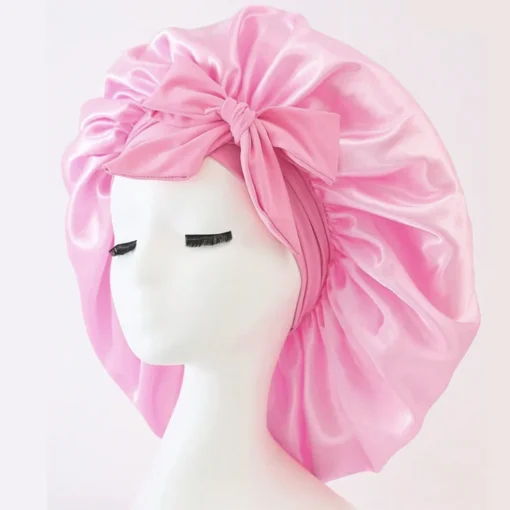 Satin Bonnet Silk Bonnet Adjustable Bonne For Sleeping Hair Bonnet With Tie Band Bonnets For Women Men - Image 8