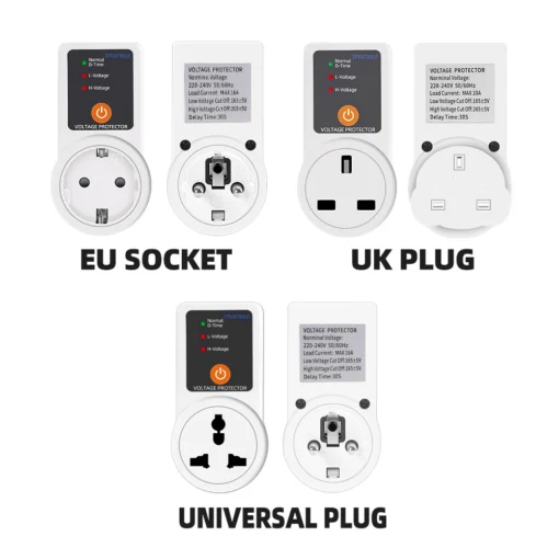Voltage Protector Socket AC 220V Adjustable and Fixed 16A Voltage Protector Socket Voltage Safety Refrigerator - Image 4