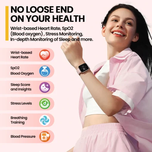 New Zeblaze GTS 3 Voice Calling Smart Watch Ultra-big 2.03'' HD Screen 24H Health Monitor 100+ Sports Modes 200+ Watch Faces - Image 3