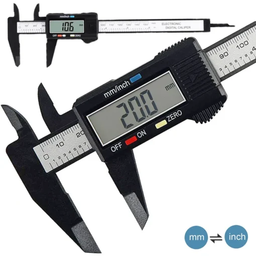 150mm 100mm Electronic Digital Caliper Carbon Fiber Dial Vernier Caliper Gauge Micrometer Measuring Tool Digital Ruler - Image 4