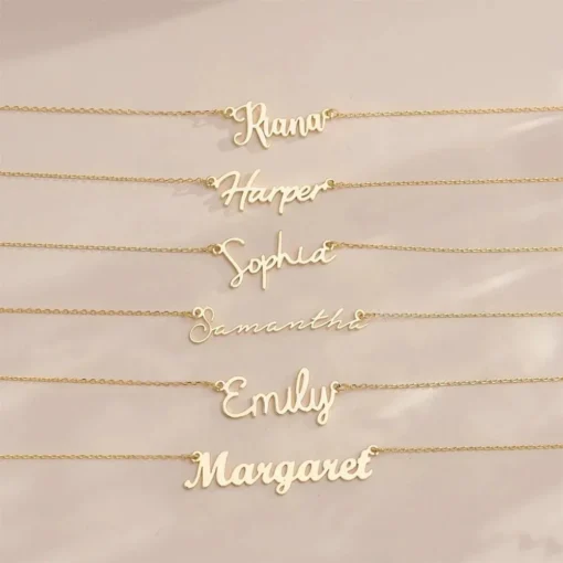 Personalised Name Necklace Custom Stainless Steel Name Jewelry Birthday Gift for her Bridesmaid Mother's Day Gifts - Image 6