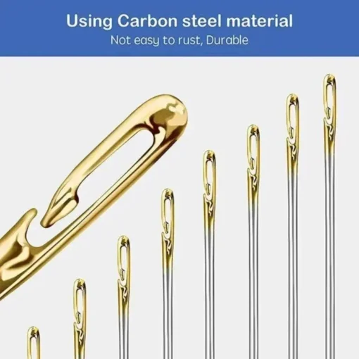 12PCS Side Holes Blind Needles Sewing Stainless Steel Elderly Needle for Sewing Household DIY Jewerly Beading Threading Needles - Image 11