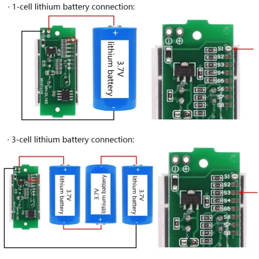 1S 2S 3S 4S 6S 7S 8S Series Lithium Battery Capacity Indicator Module Display Electric Vehicle Battery Power Tester Li-po Li-ion