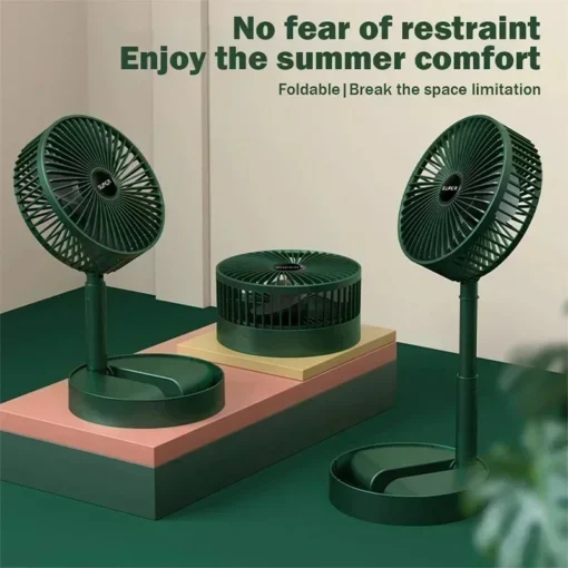 Desktop fan charging model, long endurance USB foldable mini retractable fan, dormitory portable desktop electric fan - Image 4