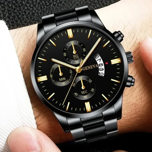 Fashion Men Stainless Steel Watch Luxury Calendar Quartz Wrist Watch Mens Business Watches for Man Clock Montre Homme - Image 4