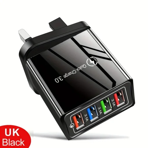 EU US Plug 3A USB Charger Multi Port 4 USB Quick Charge 3.0 For Phone Adapter Tablet Portable Wall Charger Fast Charger For Poco - Image 7