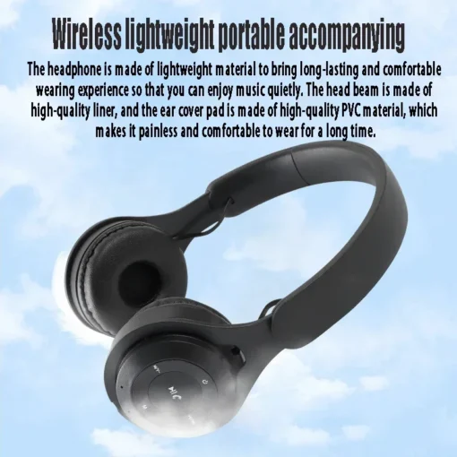 Stereo Y08 Headset 5.0 Bluetooth Headset Folding Wireless Sports Earphone Gaming Headsets Over-ear Headphones for Android ios - Image 4