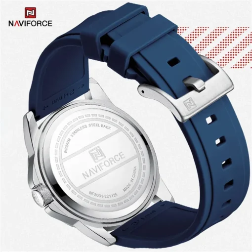 NAVIFORCE Casual Quartz Wristwatch Fashion Waterproof Men's Watches Sport Silicone Strap Male Luminous Clock Relogio Masculino - Image 10