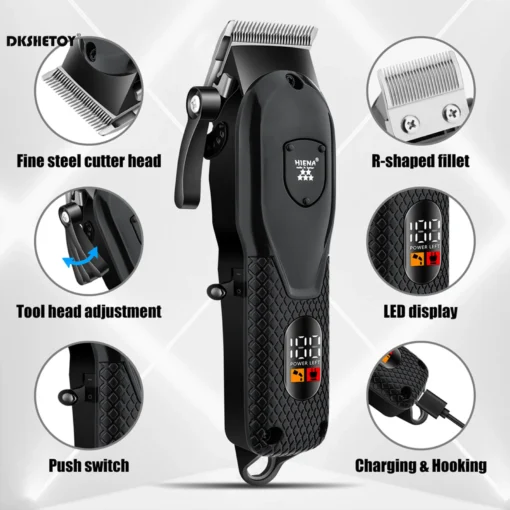 Professional hair cutting machine Electric Hair Trimmer set for men usb Rechargeable Barber hair clippers Wet And Dry haircut - Image 3