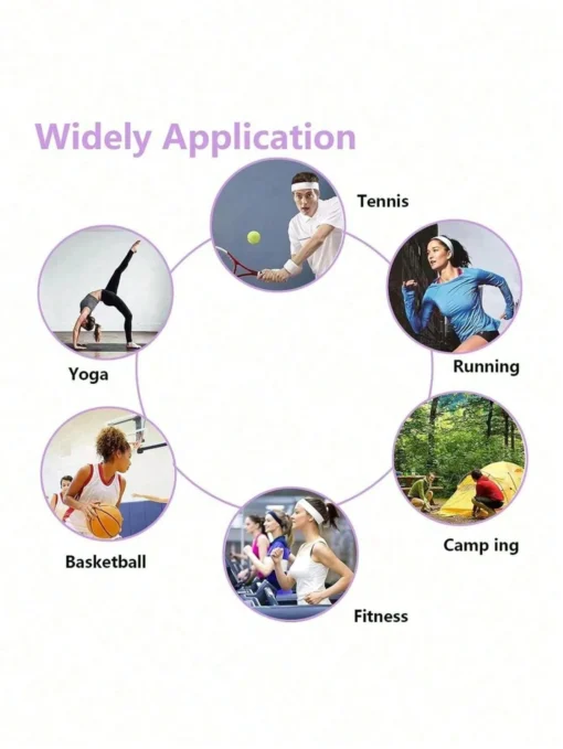 6pcs Unisex Simple Basic Solid Color Leopard Print Face Wash Cycling Running Sports Yoga Leisure Sweat-Absorbing Headband