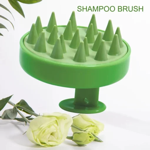 Silicone Shampoo Scalp Hair Massager Head Body Scalp Massage Brush Scalp Massage Brush Comb Magic Handle Brush Spa Massage Brush - Image 5