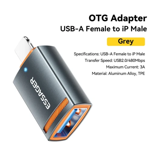 Essager USB3.0 OTG Adapter Type-C USB-A Micro Female to USB Micro iP Type-C Male Converter For Macbook Xiaomi iPhone OTG Adapter - Image 6