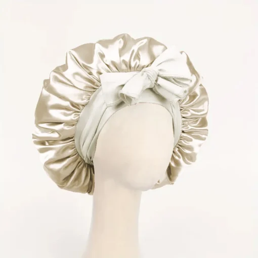 Satin Bonnet Silk Bonnet Adjustable Bonne For Sleeping Hair Bonnet With Tie Band Bonnets For Women Men - Image 3